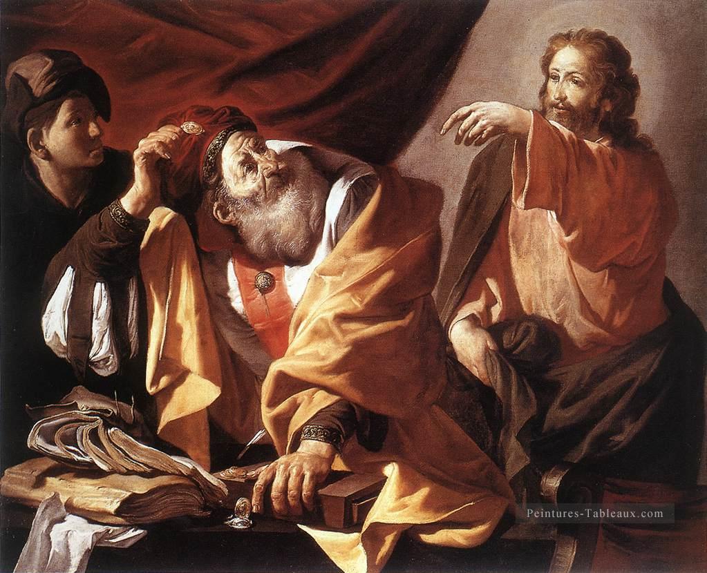 L’appel de saint Matthieu 1616 Peintre néerlandais Hendrick ter Brugghen Peintures à l'huile